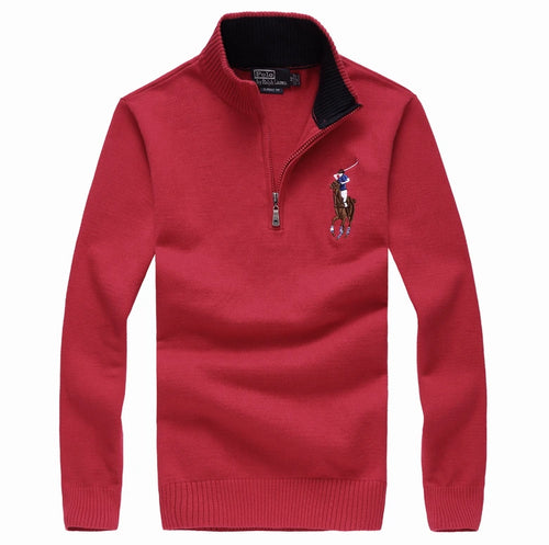 Cable Quarter-Zip Jumper with Embroidered