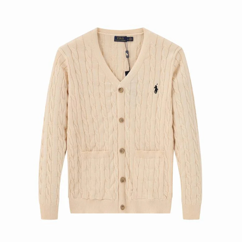 Cable-Knit Wool-Cashmere Cardigan