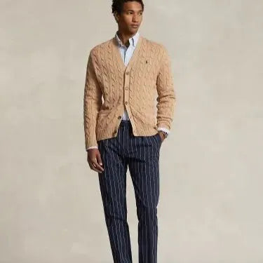 Cable-Knit Wool-Cashmere Cardigan