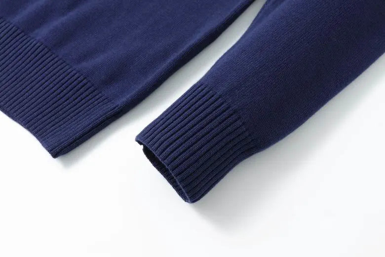 Cable Quarter-Zip Jumper with Embroidered Bear