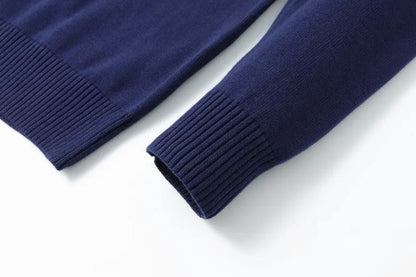 Cable Quarter-Zip Jumper with Embroidered Bear