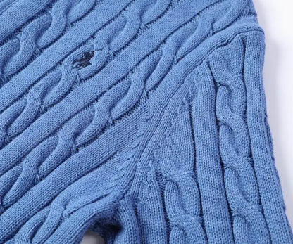 Cable-Knit Wool-Cashmere Quarter-Zip Jumper