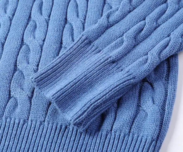 Cable-Knit Wool-Cashmere Quarter-Zip Jumper