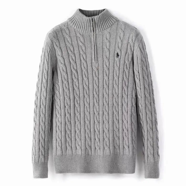 Cable-Knit Wool-Cashmere Quarter-Zip Jumper