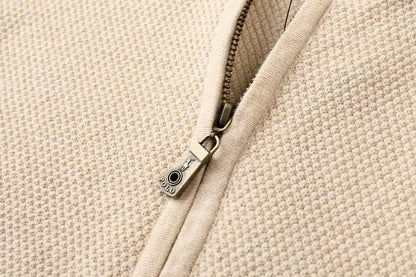 New Textured Cable Quarter-Zip Jumper