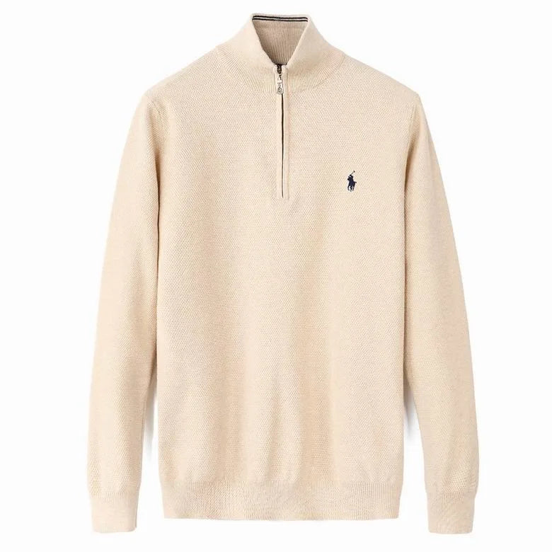 New Textured Cable Quarter-Zip Jumper