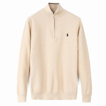 New Textured Cable Quarter-Zip Jumper