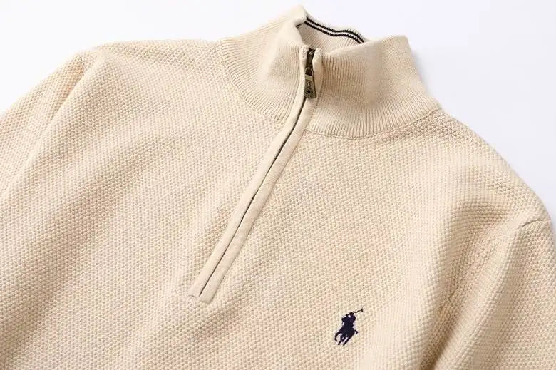 New Textured Cable Quarter-Zip Jumper