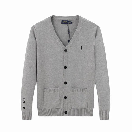 Wool V-Neck Letter Cardigan