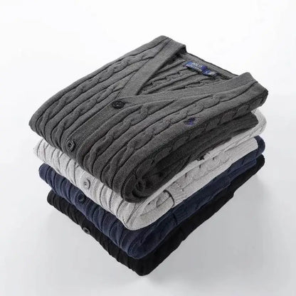 Cable-Knit Wool-Cashmere Cardigan