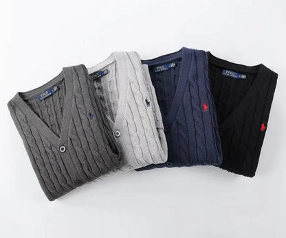 Cable-Knit Wool-Cashmere Cardigan