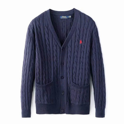 Cable-Knit Wool-Cashmere Cardigan