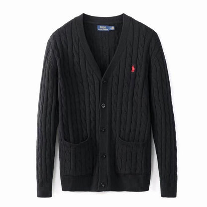 Cable-Knit Wool-Cashmere Cardigan