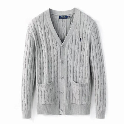 Cable-Knit Wool-Cashmere Cardigan