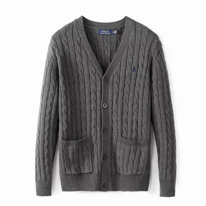 Cable-Knit Wool-Cashmere Cardigan