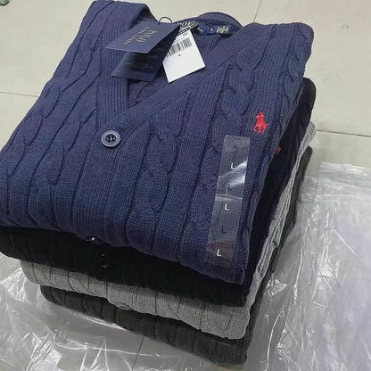 Cable-Knit Wool-Cashmere Cardigan