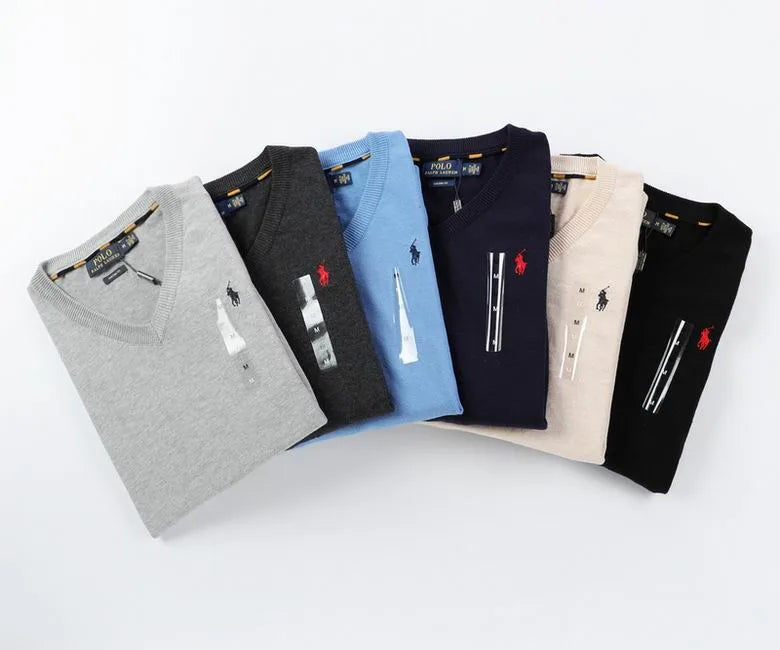 Fit Cotton V-Neck Jumper