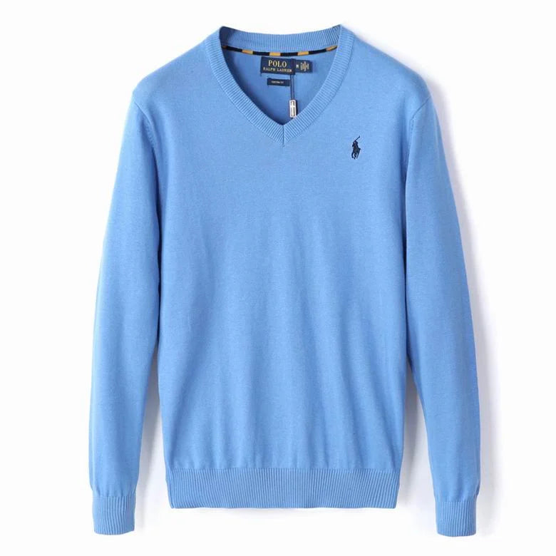 Fit Cotton V-Neck Jumper
