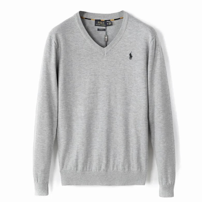 Fit Cotton V-Neck Jumper