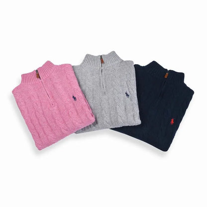 New Cable-Knit Quarter-Zip Jumper