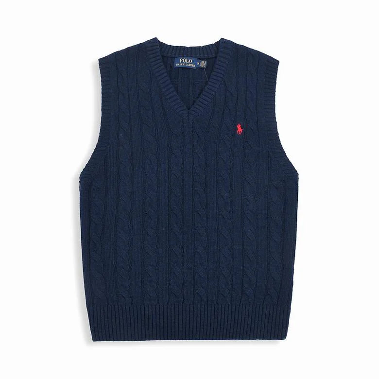 Cable-Knit Cotton Sleeveless Jumper