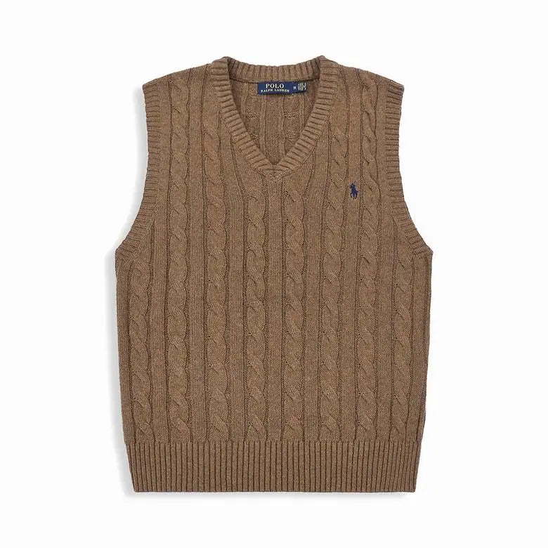 Cable-Knit Cotton Sleeveless Jumper