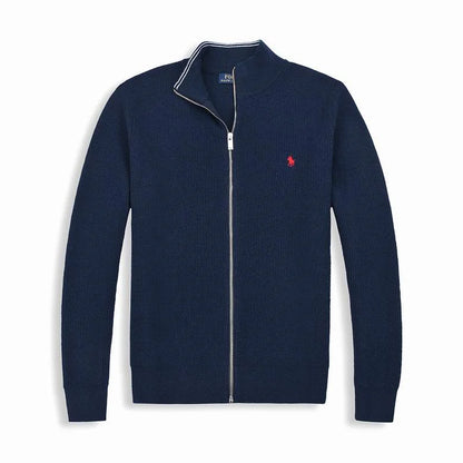 Ribbed Cable Quarter-Zip Jumper