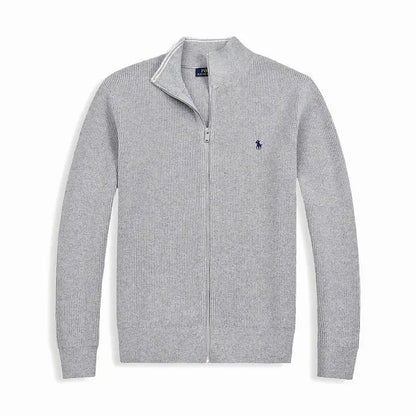 Ribbed Cable Quarter-Zip Jumper