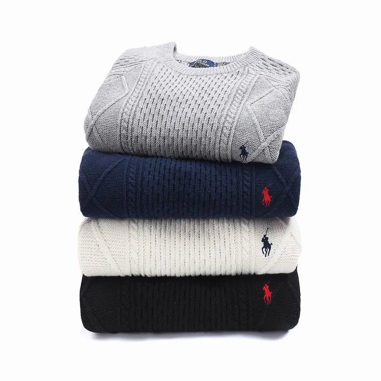 Cable-Knit Textured Jumper