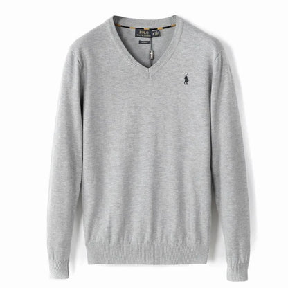 Fit Cotton V-Neck Jumper