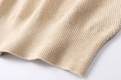 New Textured Cable Quarter-Zip Jumper