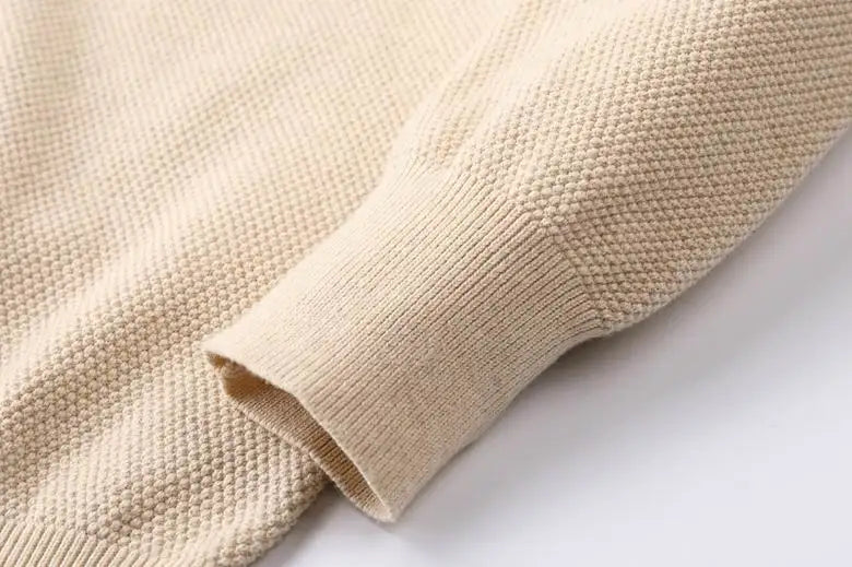 New Textured Cable Quarter-Zip Jumper