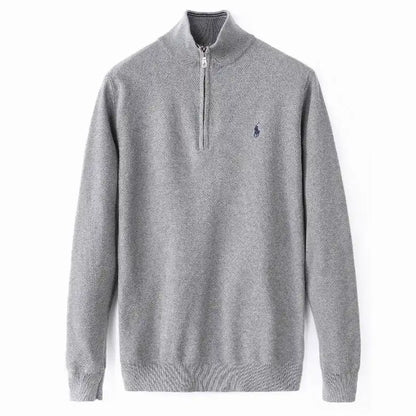 New Textured Cable Quarter-Zip Jumper