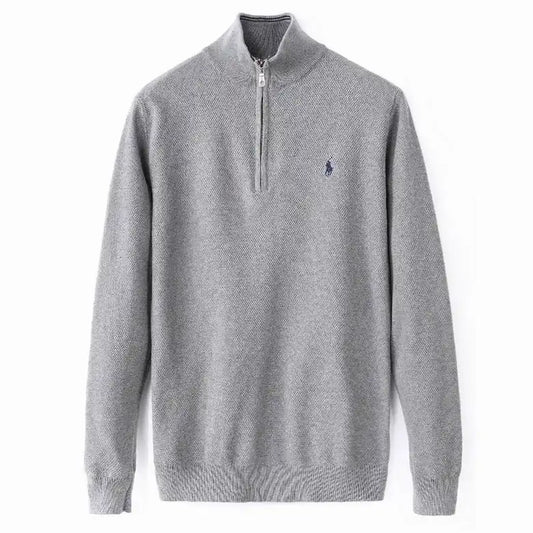 New Textured Cable Quarter-Zip Jumper