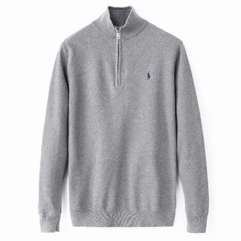 New Textured Cable Quarter-Zip Jumper