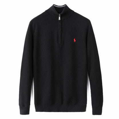 New Textured Cable Quarter-Zip Jumper