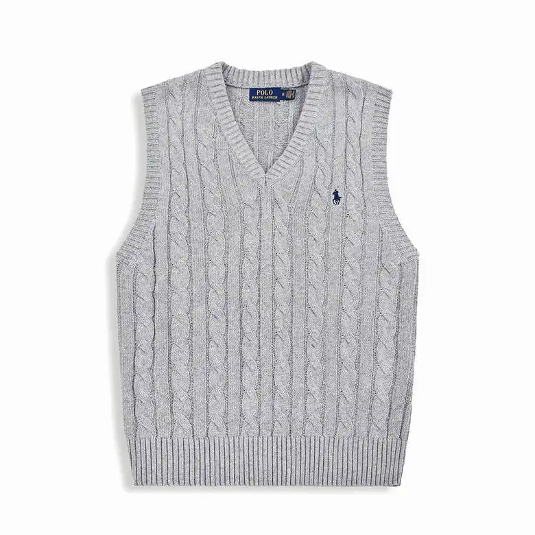Cable-Knit Cotton Sleeveless Jumper