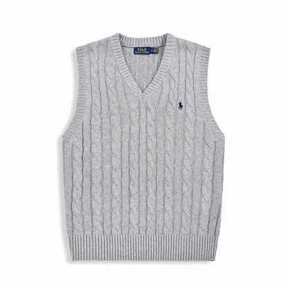 Cable-Knit Cotton Sleeveless Jumper