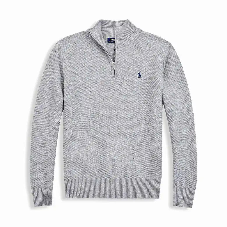 Textured Cable Quarter-Zip Jumper