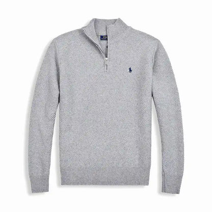 Textured Cable Quarter-Zip Jumper