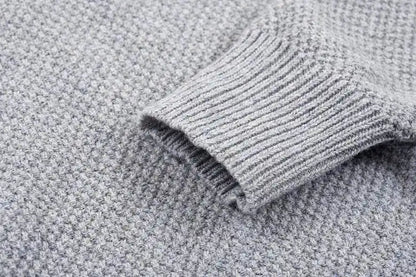 Textured Cable Quarter-Zip Jumper