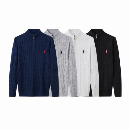 Cable-Knit Cotton Quarter-Zip Jumper