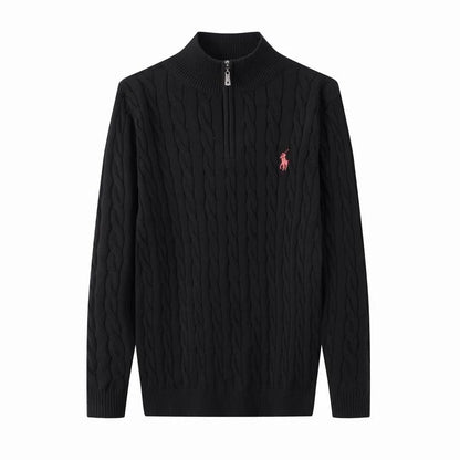 Cable-Knit Cotton Quarter-Zip Jumper