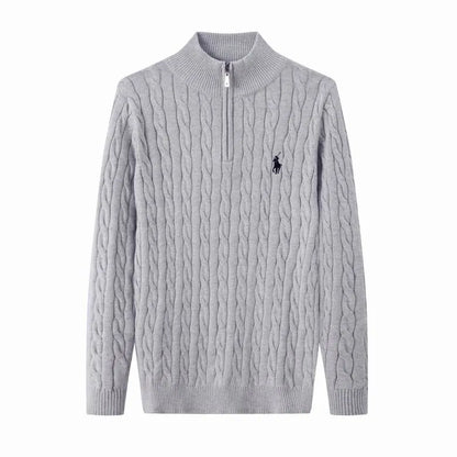 Cable-Knit Cotton Quarter-Zip Jumper