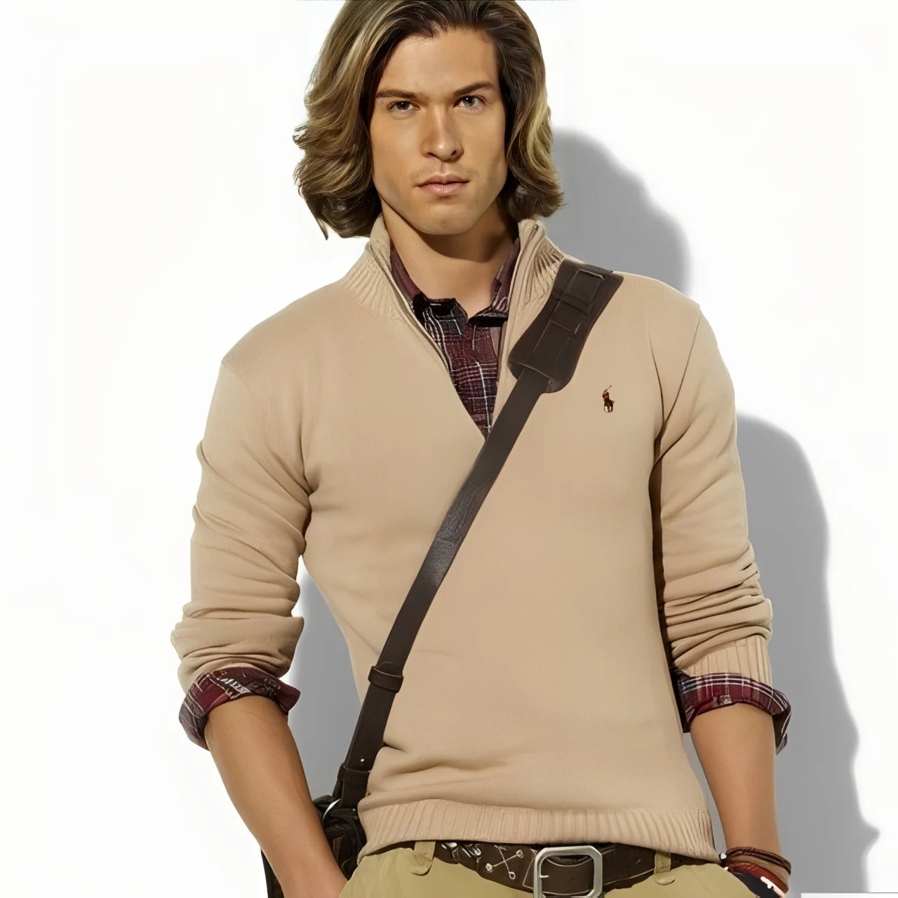 Cable Quarter-Zip Jumper